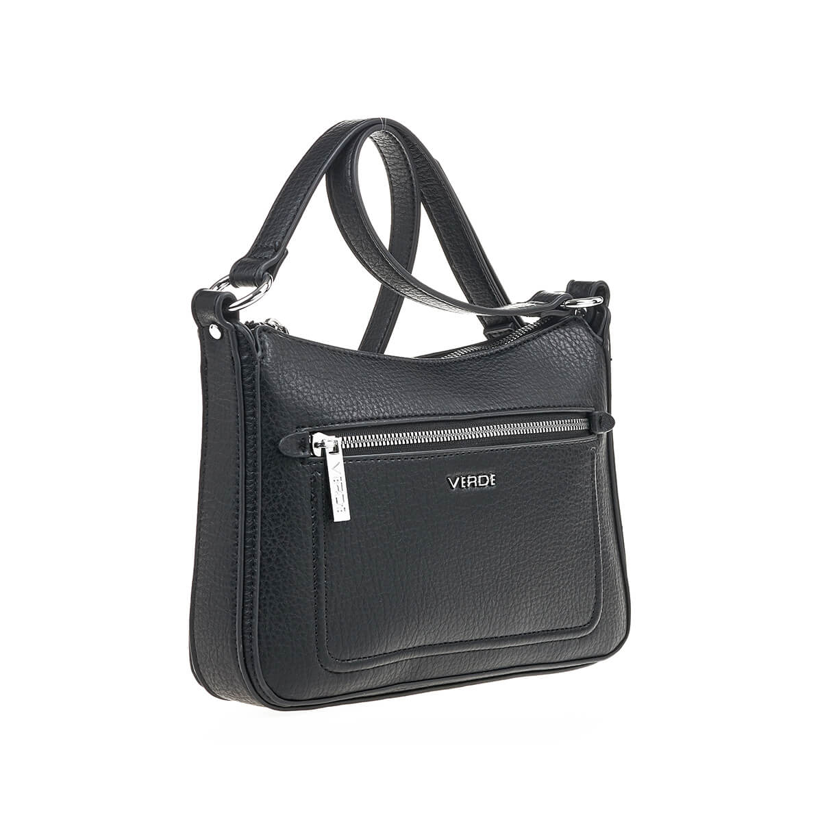 Verde Γυναικεία Τσάντα Χιαστί 16-7341 Μαύρο