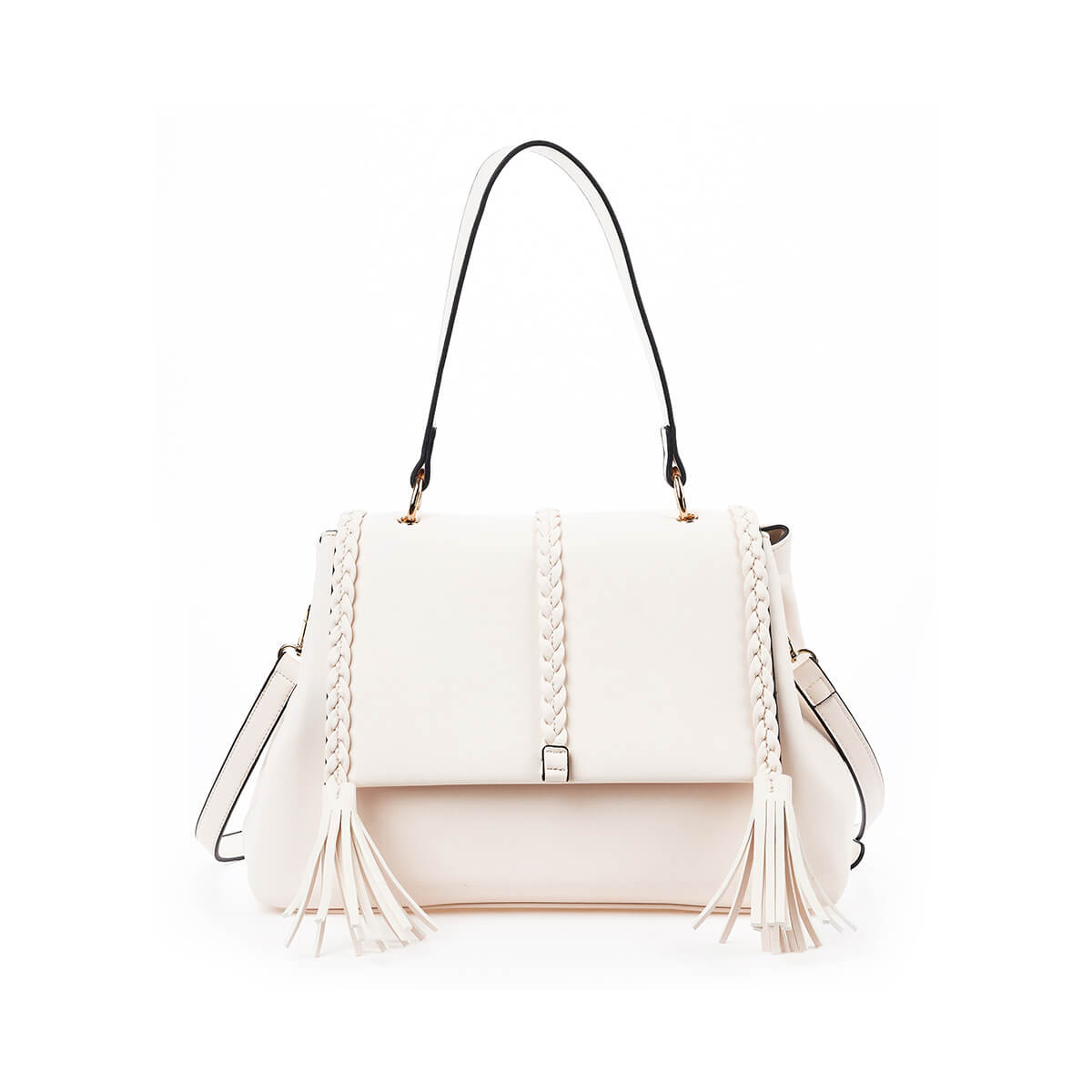 Verde Γυναικεία Τσάντα Ώμου 16-7343 Εκρού