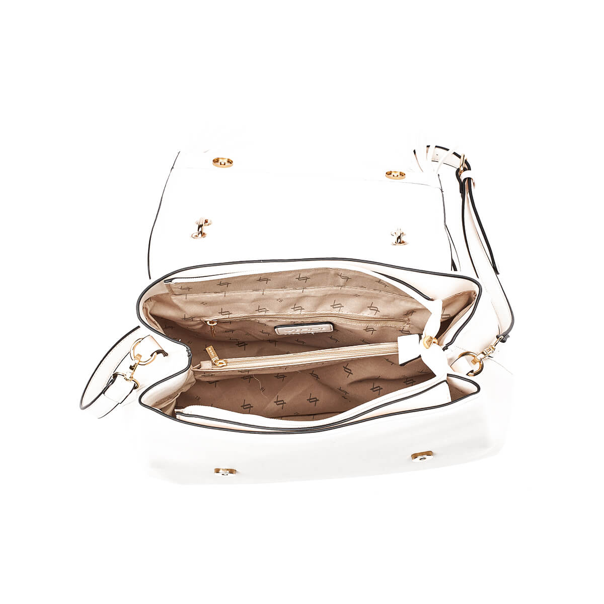 Verde Γυναικεία Τσάντα Ώμου 16-7343 Εκρού