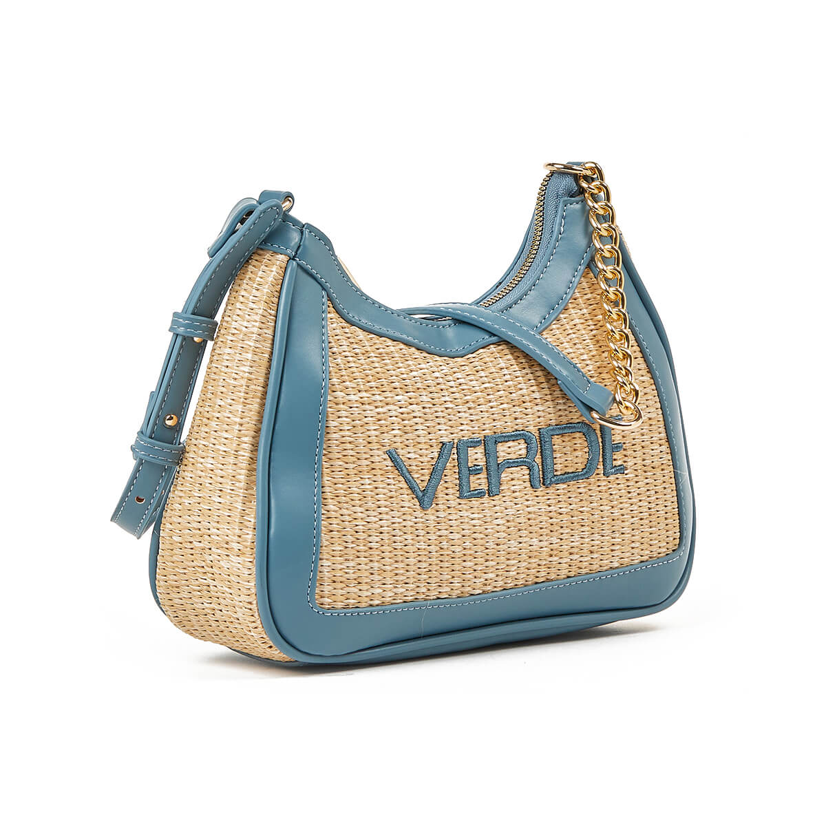 Verde Γυναικεία Τσάντα Ώμου 16-7345 Μπλε