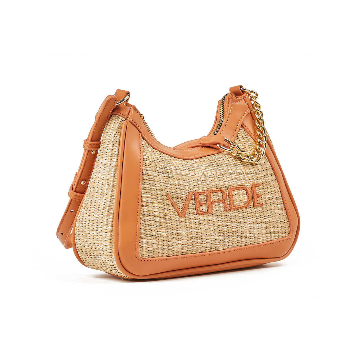 Verde Γυναικεία Τσάντα Ώμου 16-7345 Πορτοκαλί