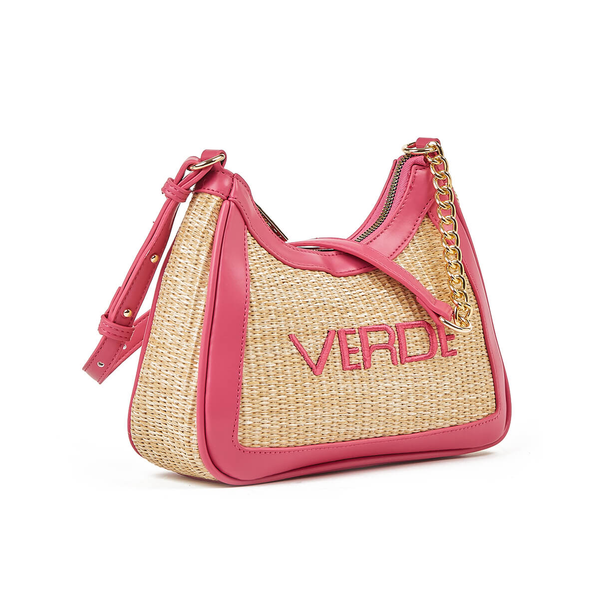 Verde Γυναικεία Τσάντα Ώμου 16-7345 Φούξια