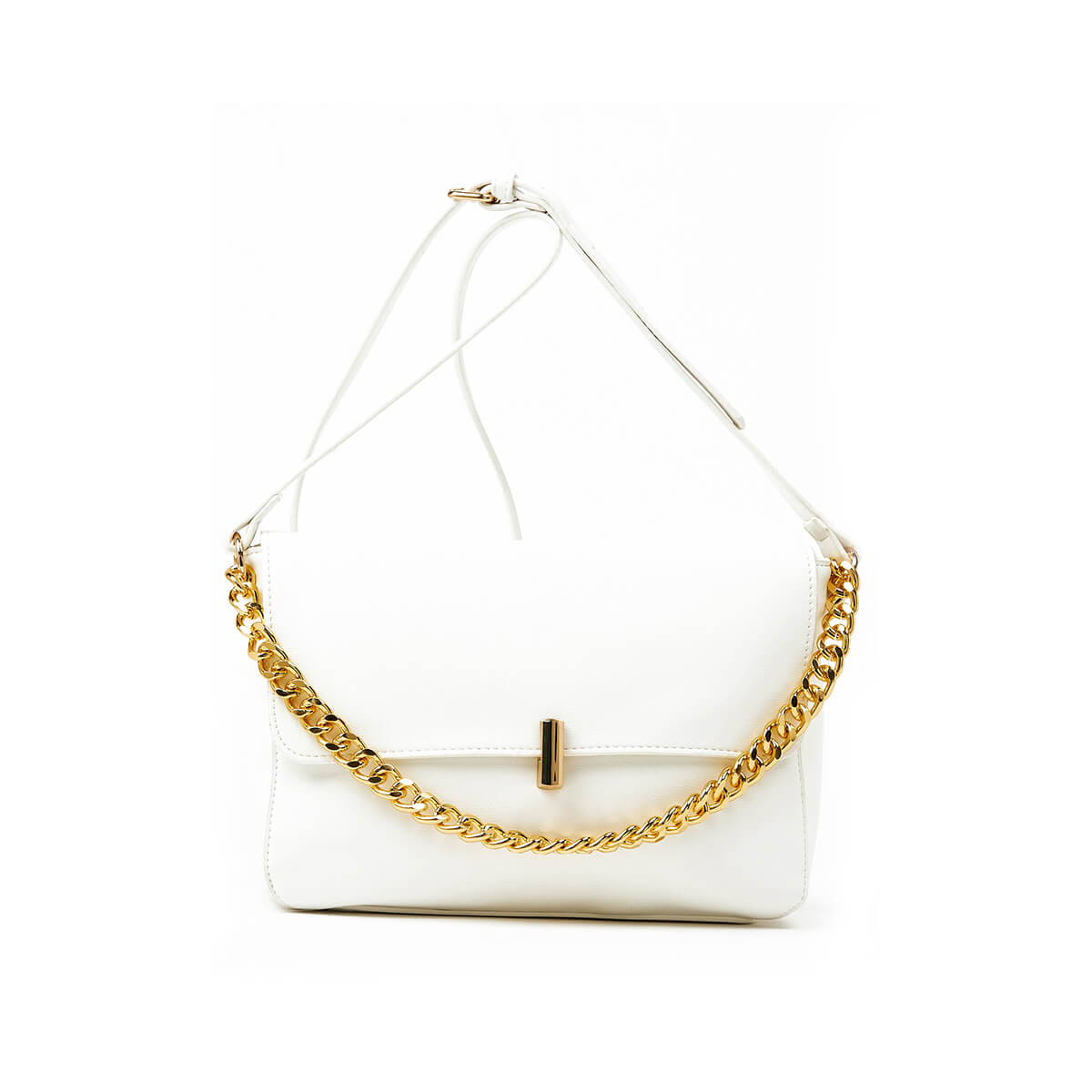 Verde Γυναικεία Τσάντα Χιαστί 16-7346 Άσπρο