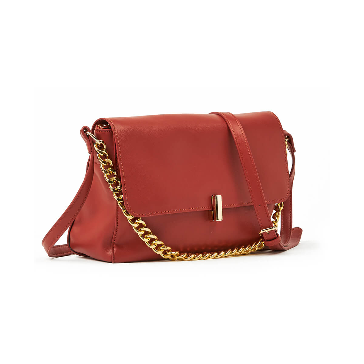 Verde Γυναικεία Τσάντα Χιαστί 16-7346 Κεραμιδί