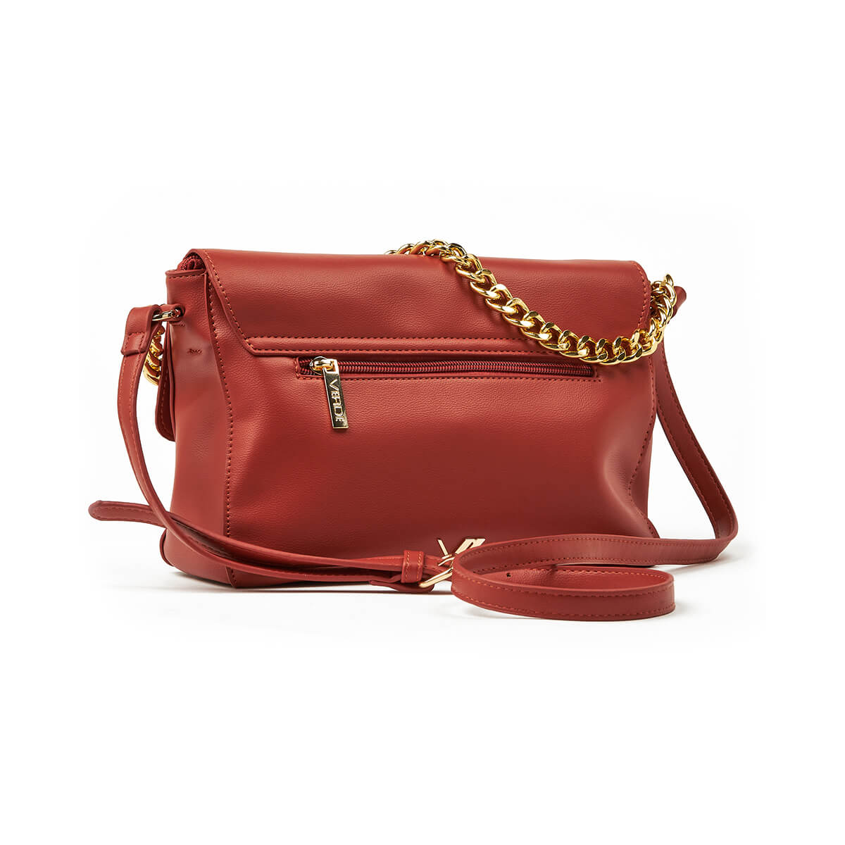 Verde Γυναικεία Τσάντα Χιαστί 16-7346 Κεραμιδί