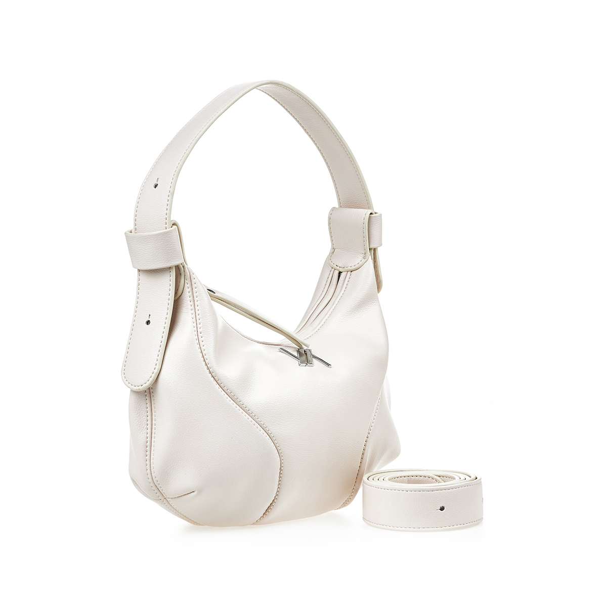 Verde Γυναικεία Τσάντα Ώμου 16-7356 Εκρού