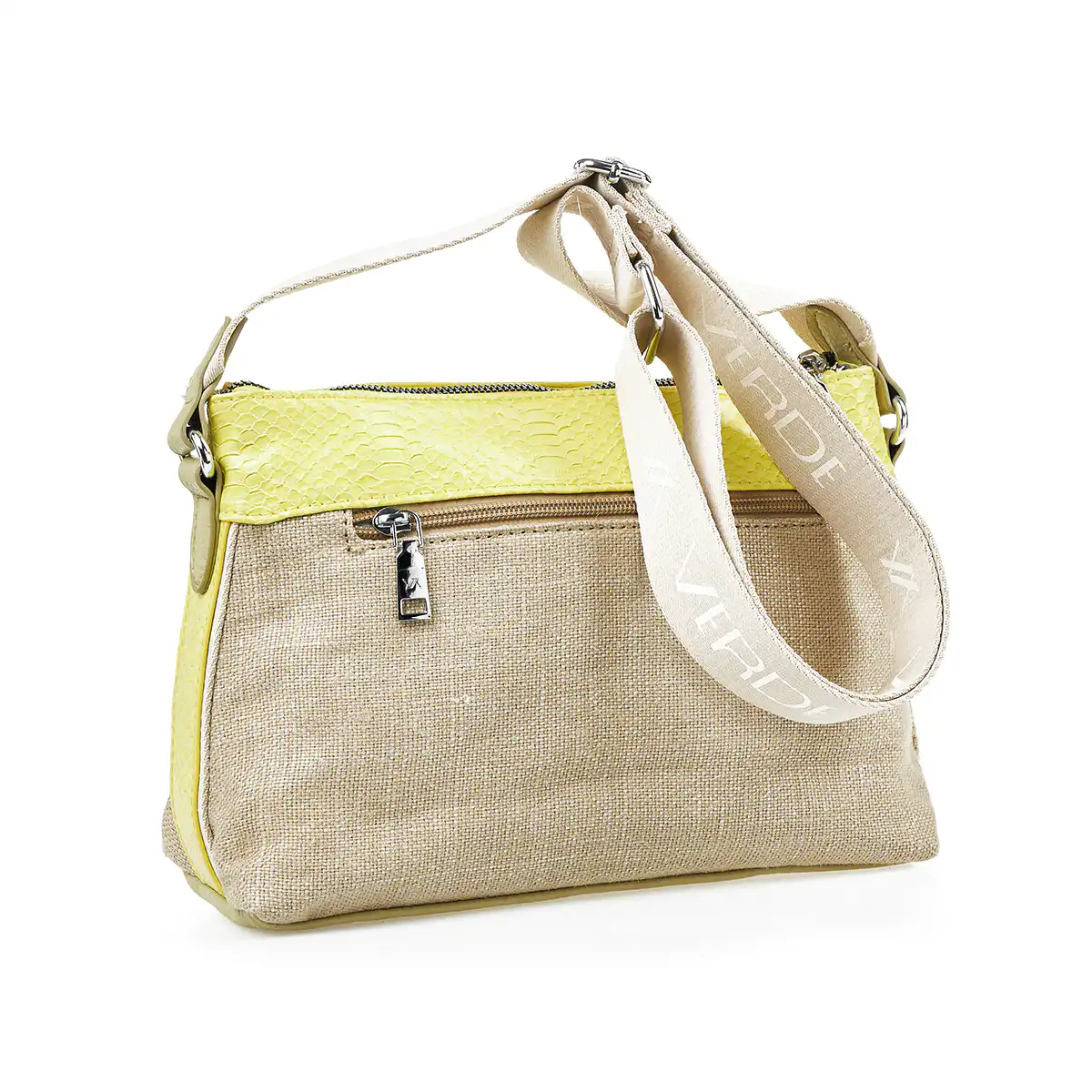 Verde Γυναικεία Τσάντα Χιαστί 16-7358 Γιούτα Λάιμ