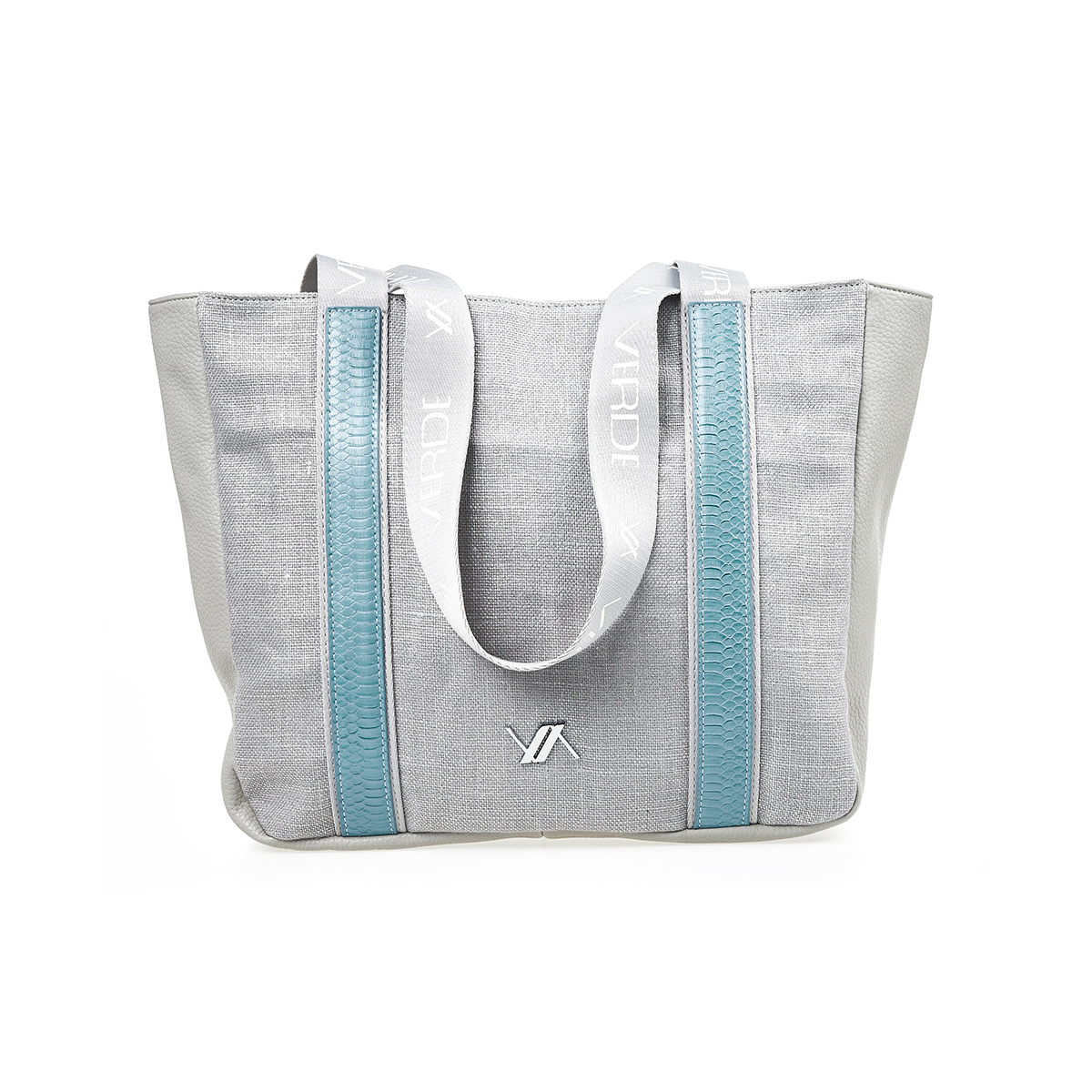 Verde Γυναικεία Τσάντα Ώμου 16-7359 Γιούτα Γκρι