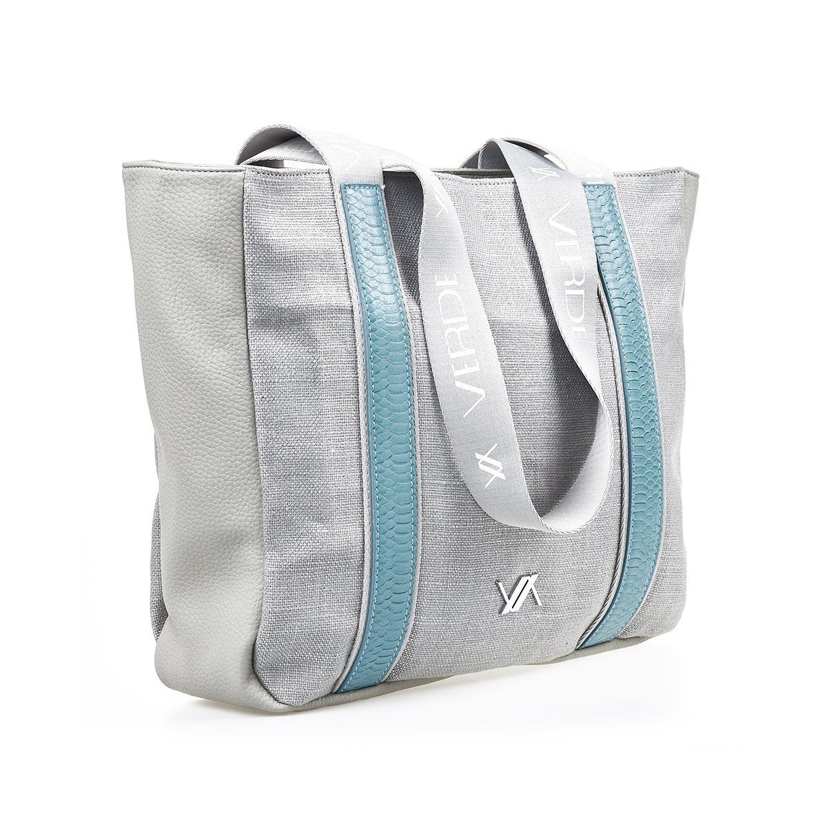 Verde Γυναικεία Τσάντα Ώμου 16-7359 Γιούτα Γκρι