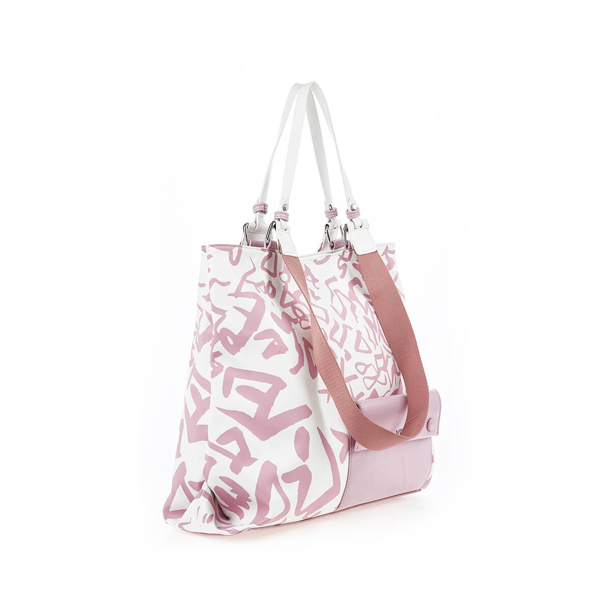 Verde Γυναικεία Τσάντα Ώμου 16-7366 Άσπρο Ροζ