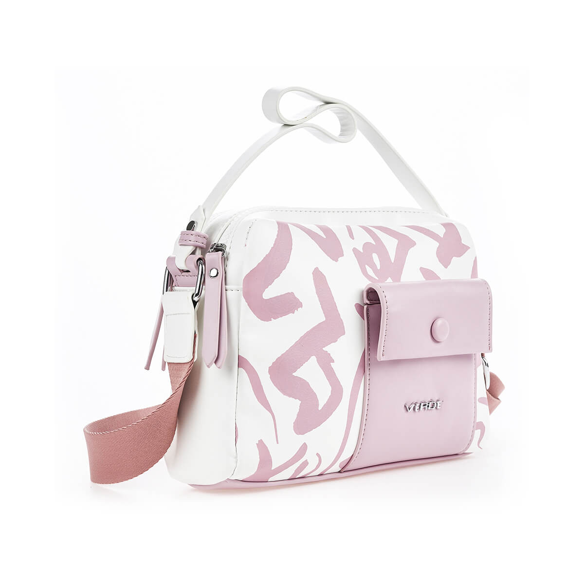 Verde Γυναικεία Τσάντα Χιαστί 16-7367 Άσπρο