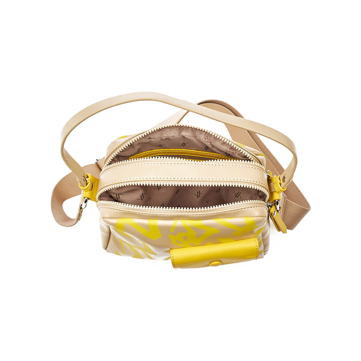 Verde Γυναικεία Τσάντα Χιαστί 16-7367 Μπεζ Μπεζ Κίτρινο