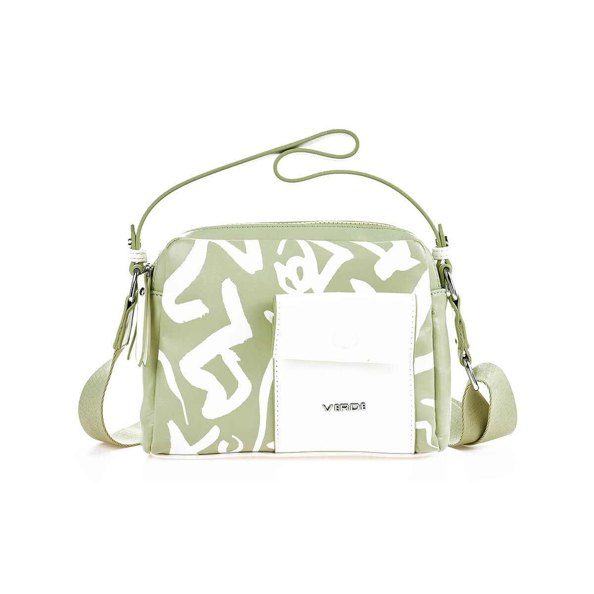 Verde Γυναικεία Τσάντα Χιαστί 16-7367 Πράσινο