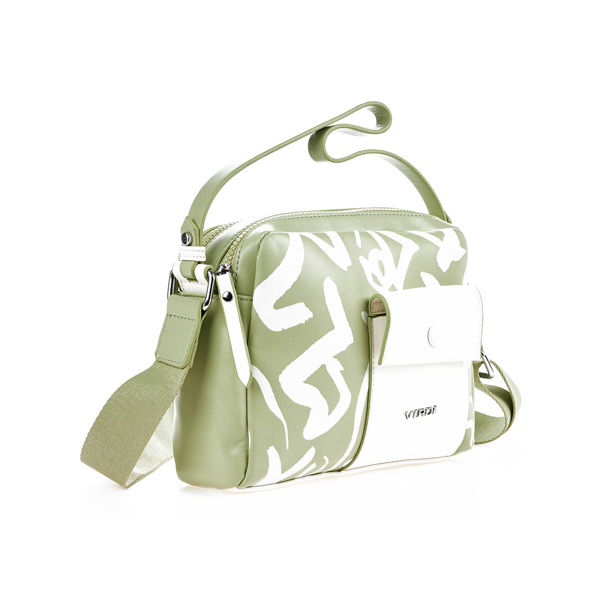 Verde Γυναικεία Τσάντα Χιαστί 16-7367 Πράσινο