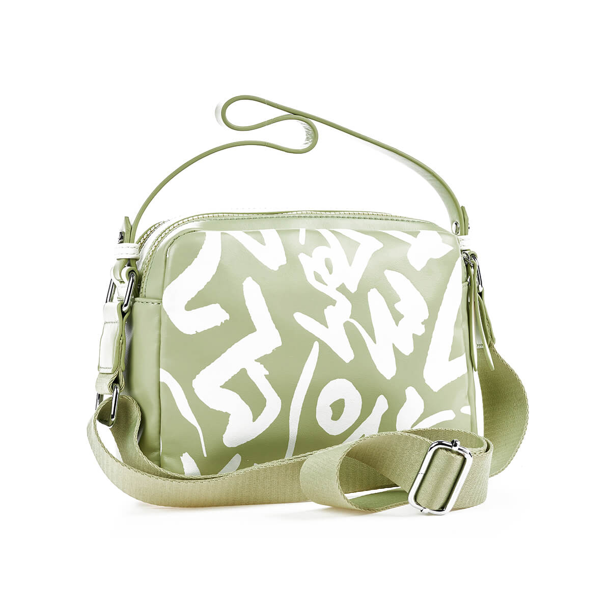 Verde Γυναικεία Τσάντα Χιαστί 16-7367 Πράσινο