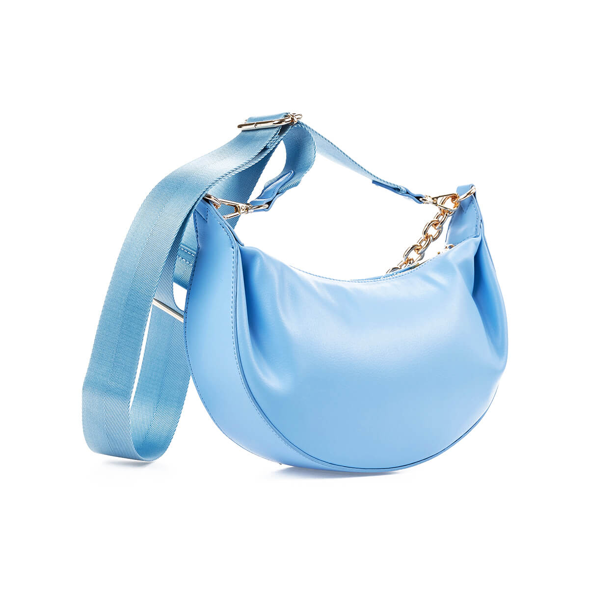 Verde Γυναικεία Τσάντα Χιαστί 16-7368 Ανοιχτό Μπλε