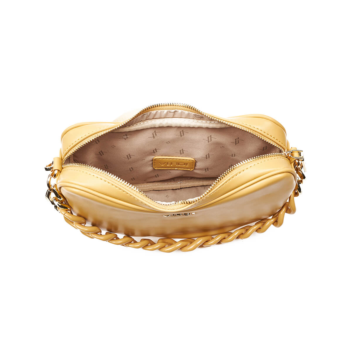 Verde Γυναικεία Τσάντα Χιαστί 16-7369 Μπεζ