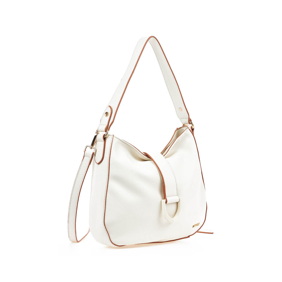 Verde Γυναικεία Τσάντα Ώμου 16-7372 Εκρού