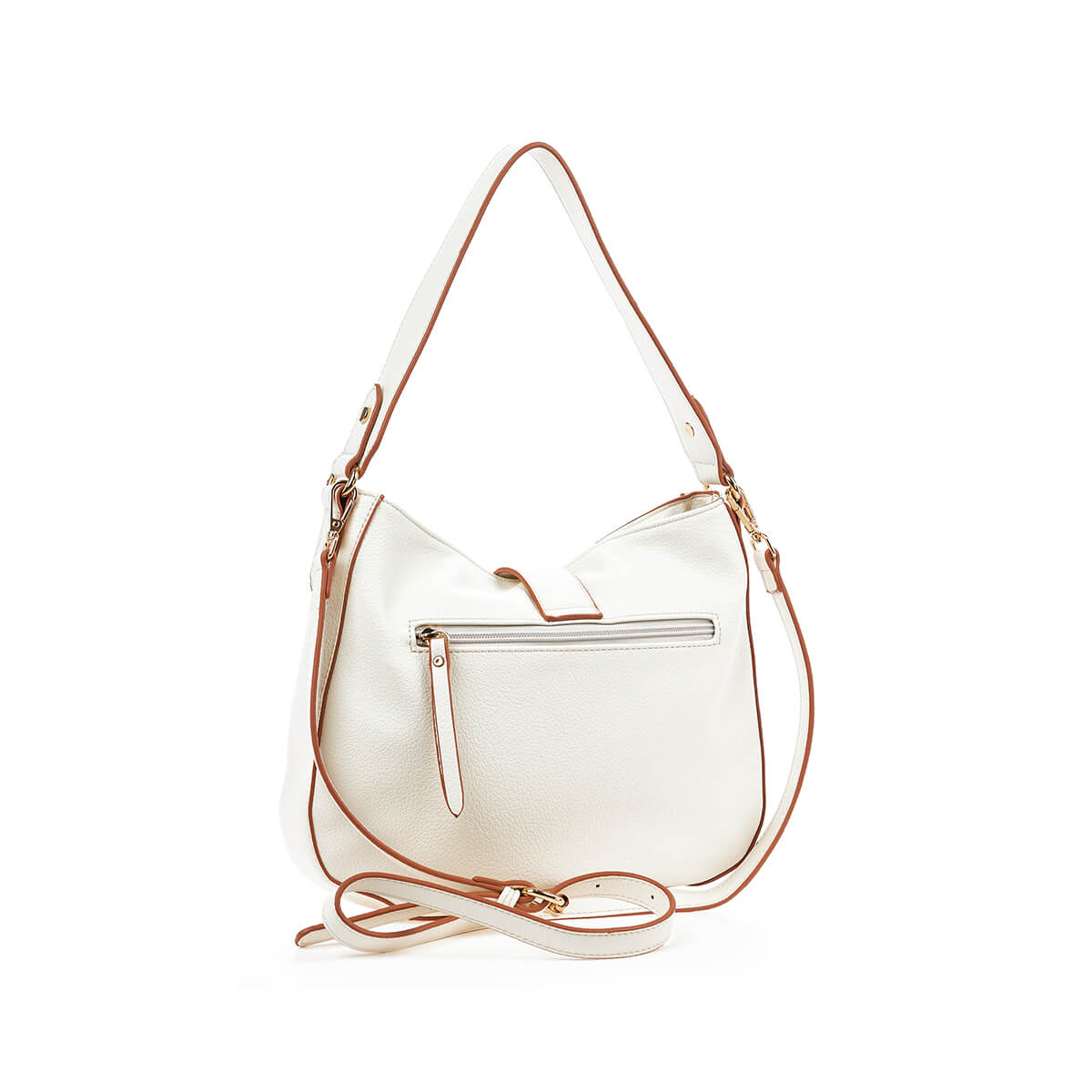 Verde Γυναικεία Τσάντα Ώμου 16-7372 Εκρού