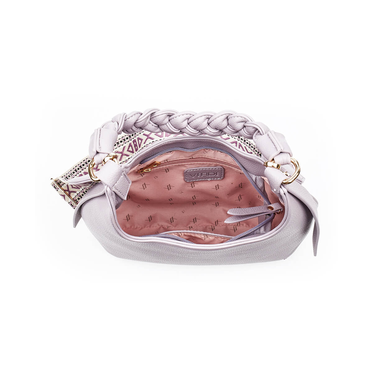 Verde Γυναικεία Τσάντα Χιαστί 16-7373 Λιλά