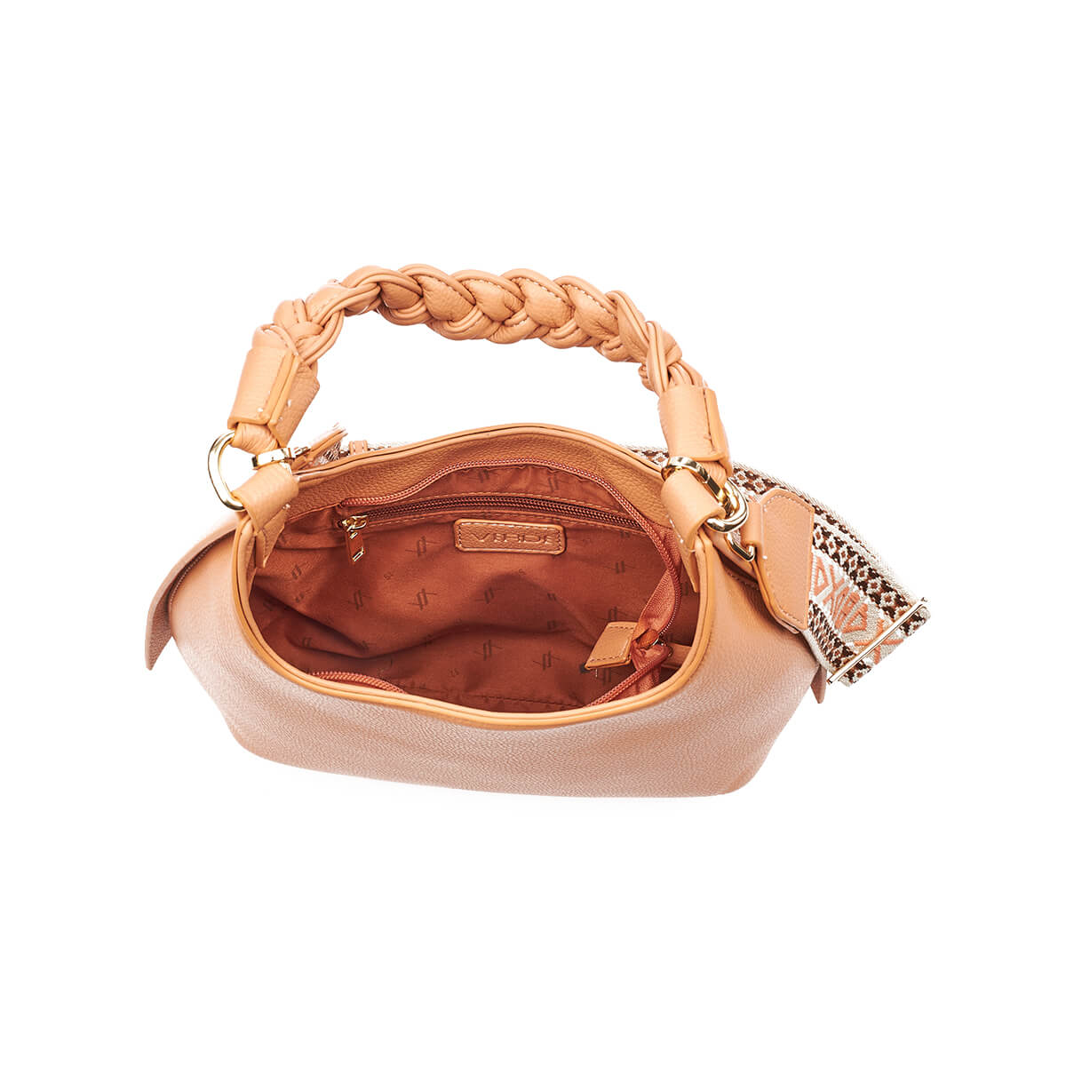 Verde Γυναικεία Τσάντα Χιαστί 16-7373 Πορτοκαλί