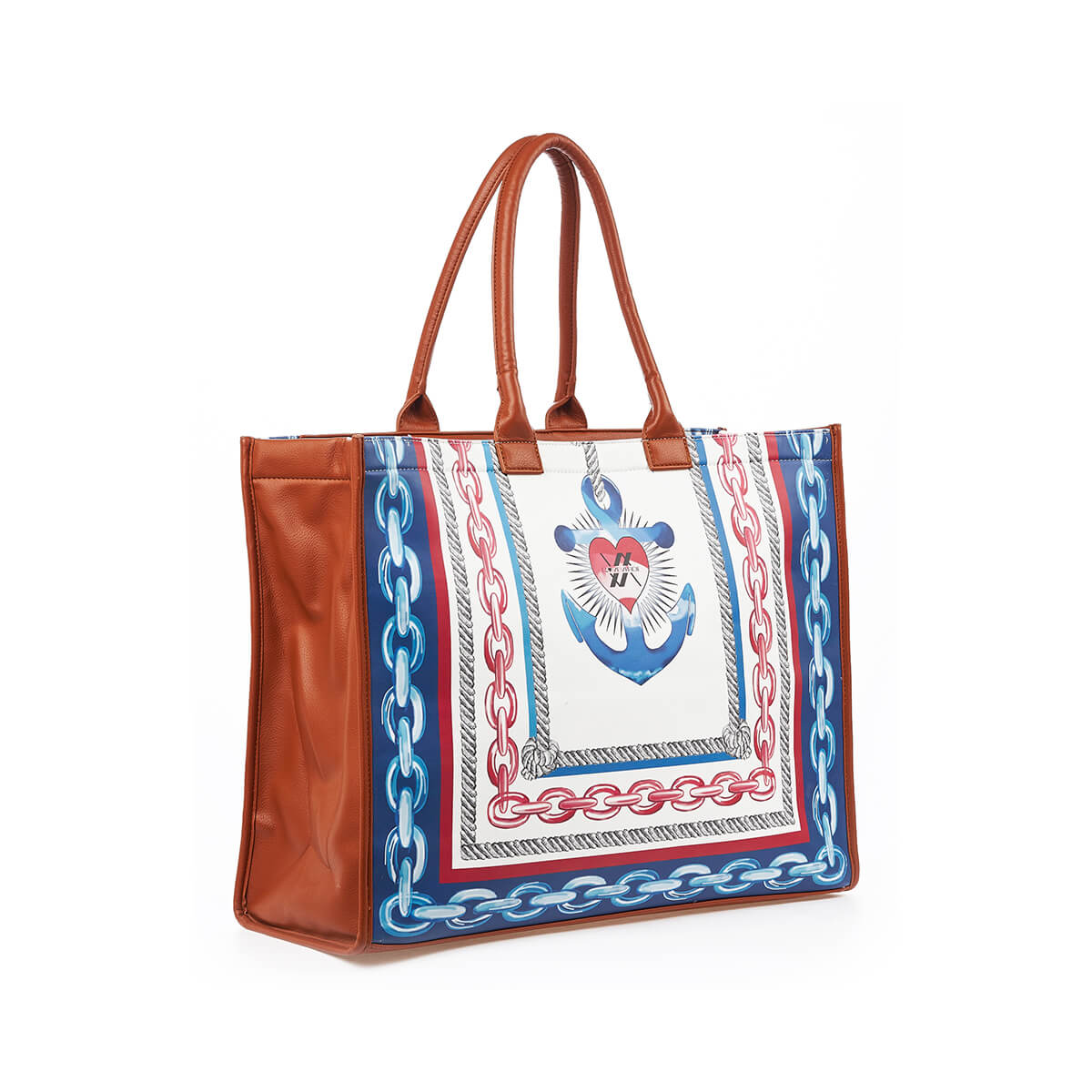 Verde Γυναικεία Τσάντα Ώμου 16-7374 ΆσπροΜπλε