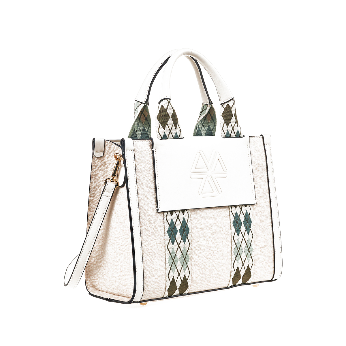 Verde Γυναικεία Τσάντα Χειρός-΄Ώμου 16-7377 Εκρού