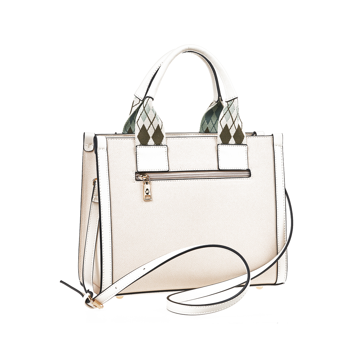 Verde Γυναικεία Τσάντα Χειρός-΄Ώμου 16-7377 Εκρού