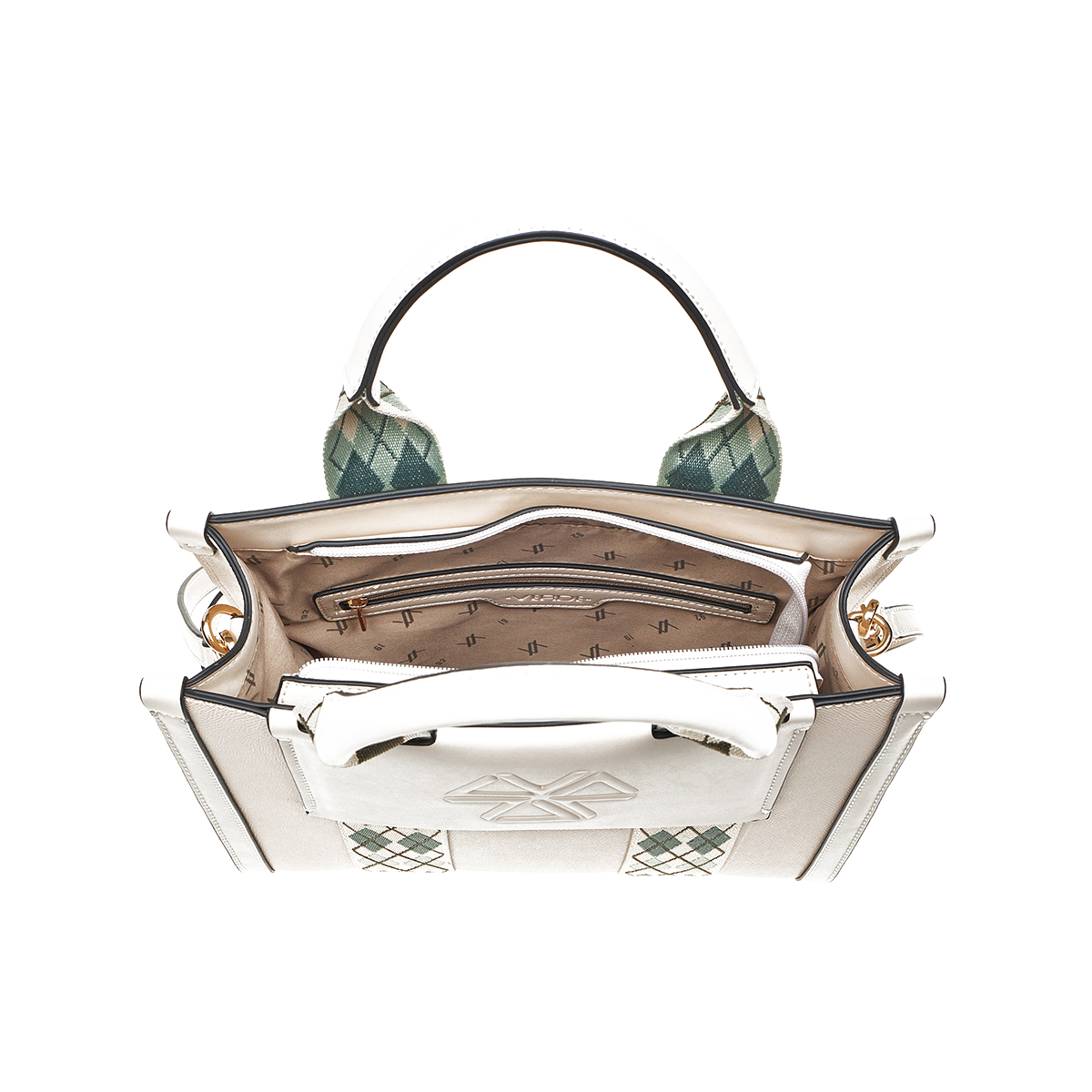 Verde Γυναικεία Τσάντα Χειρός-΄Ώμου 16-7377 Εκρού