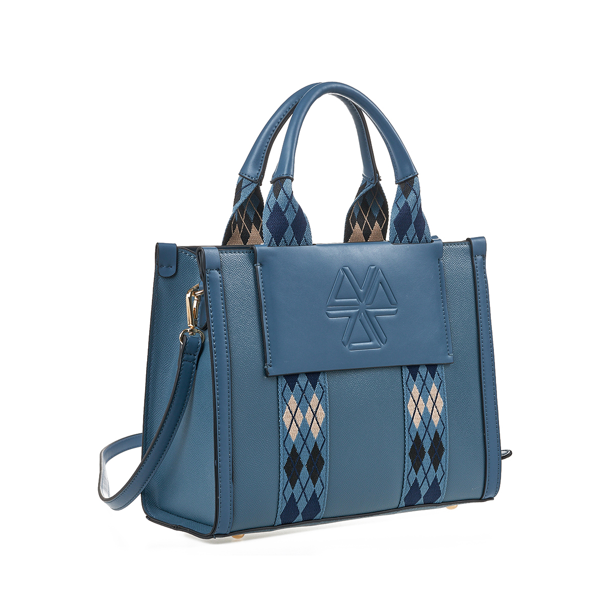 Verde Γυναικεία Τσάντα Χειρός-΄Ώμου 16-7377 Μπλε