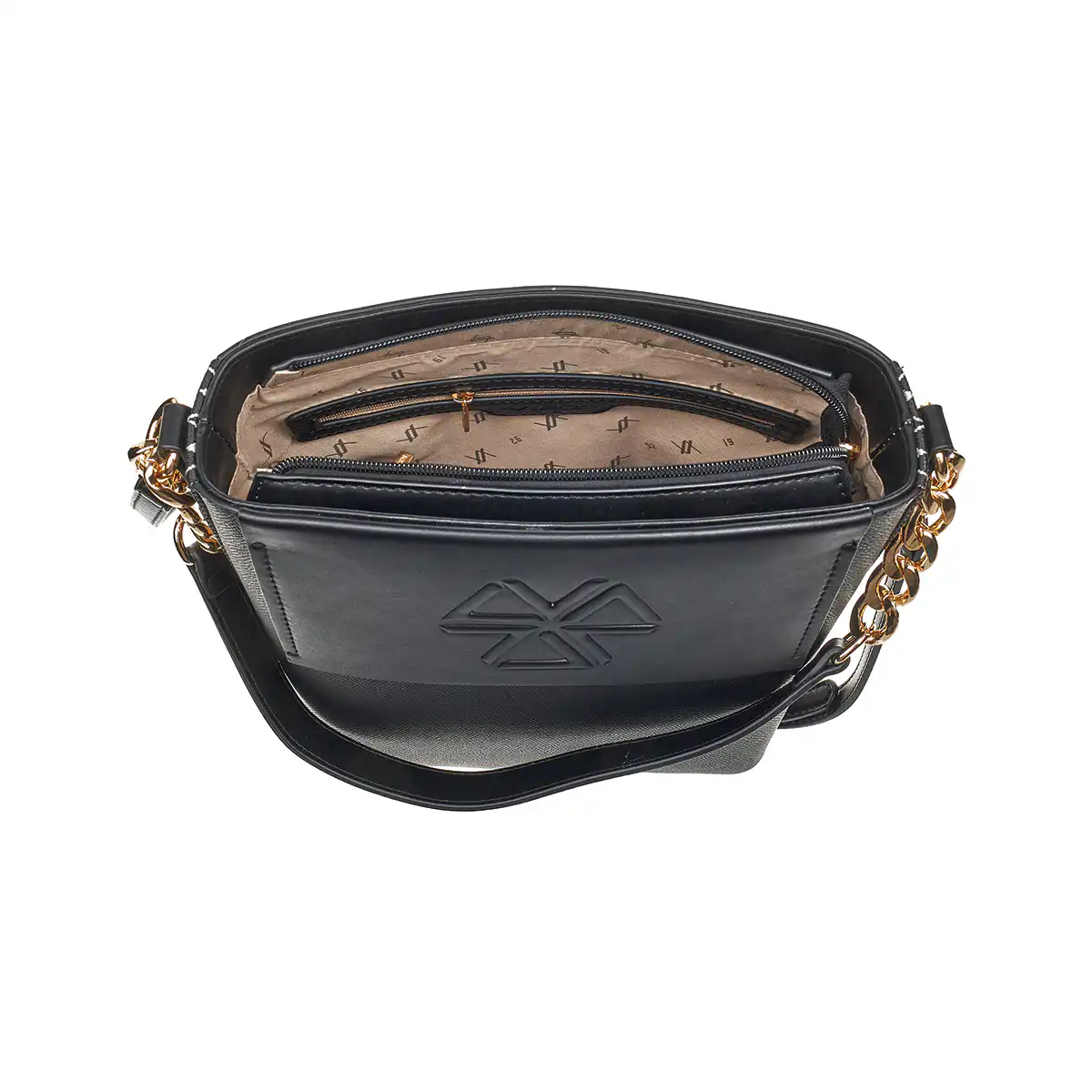 Verde Γυναικεία Τσάντα Ώμου 16-7378 Μαύρο