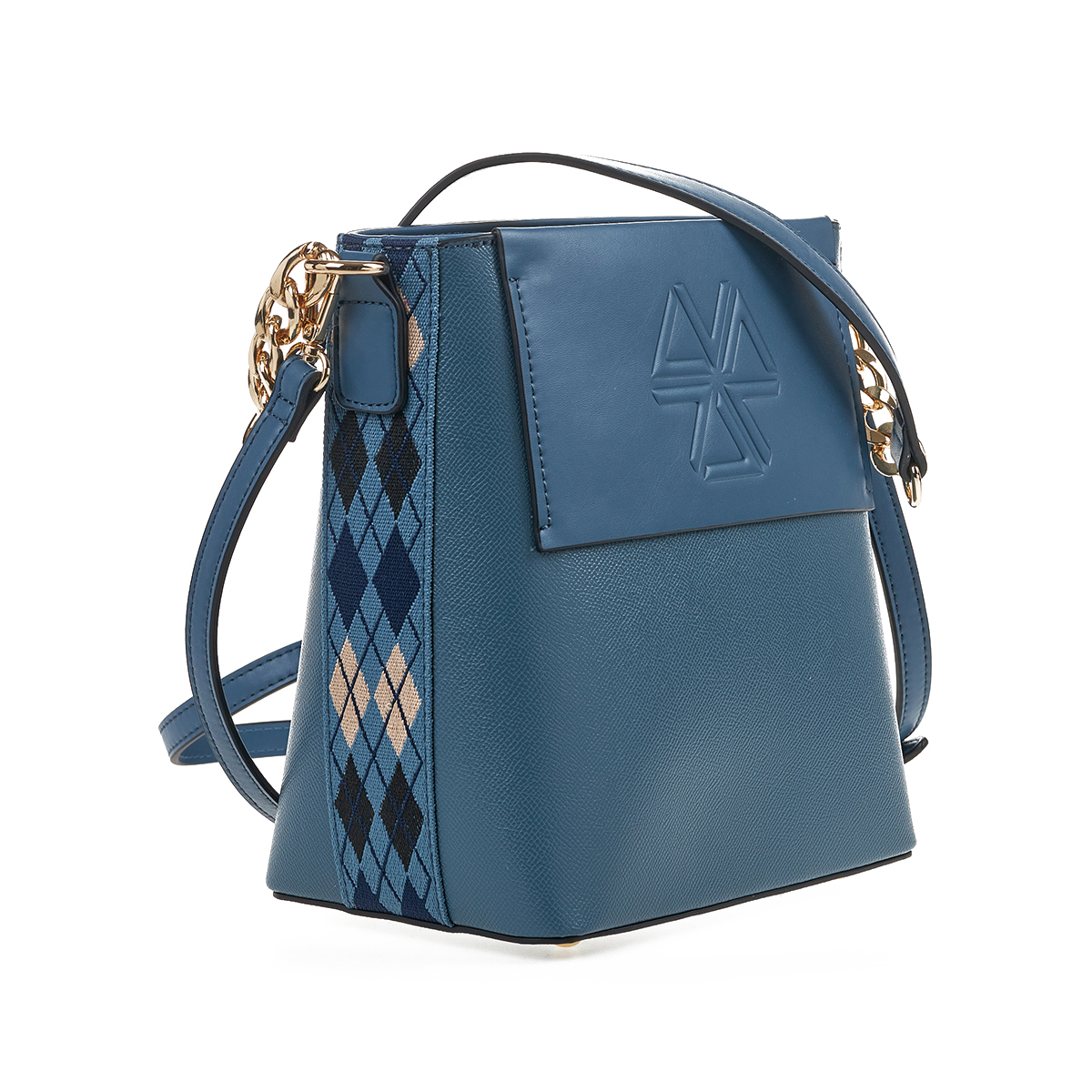 Verde Γυναικεία Τσάντα Ώμου 16-7378 Μπλε