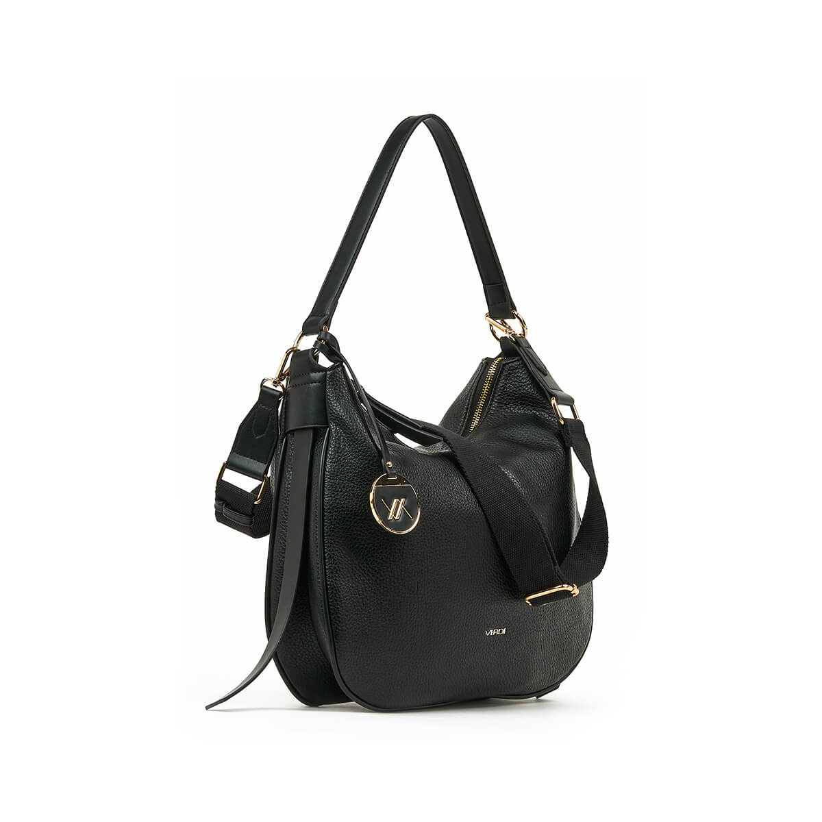 Verde Γυναικεία Τσάντα Ώμου 16-7387 Μαύρο