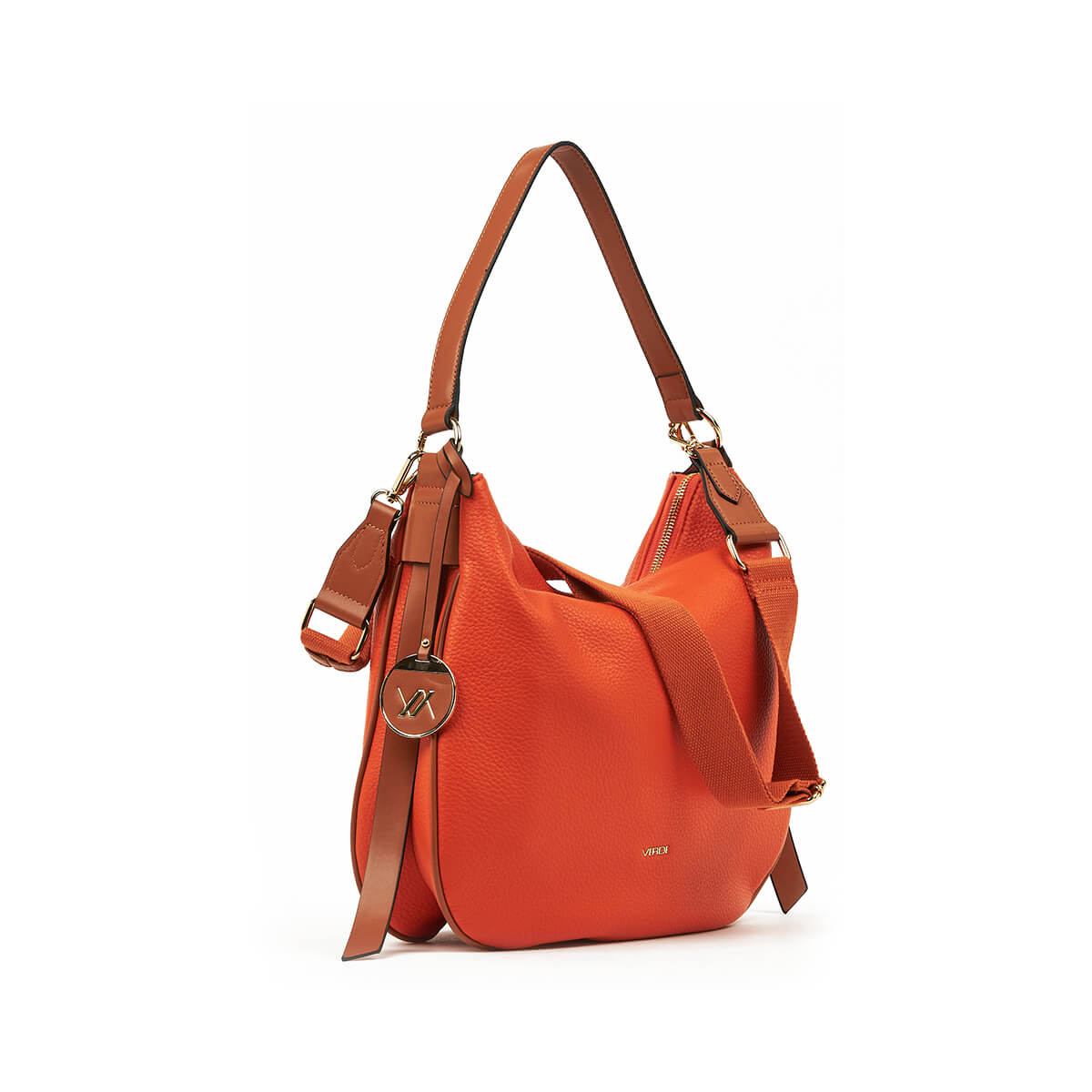 Verde Γυναικεία Τσάντα Ώμου 16-7387 Πορτοκαλί