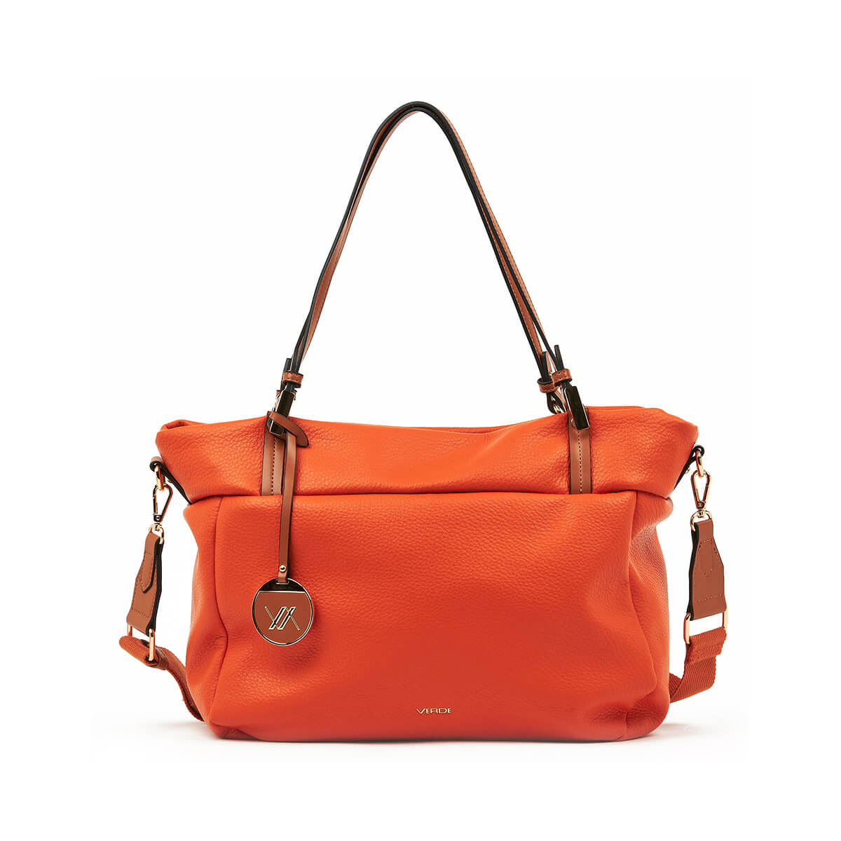 Verde Γυναικεία Τσάντα Ώμου 16-7388 Πορτοκαλί