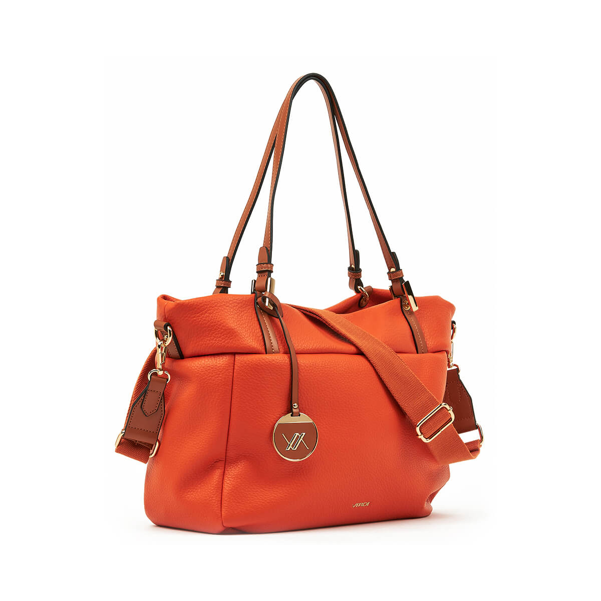 Verde Γυναικεία Τσάντα Ώμου 16-7388 Πορτοκαλί