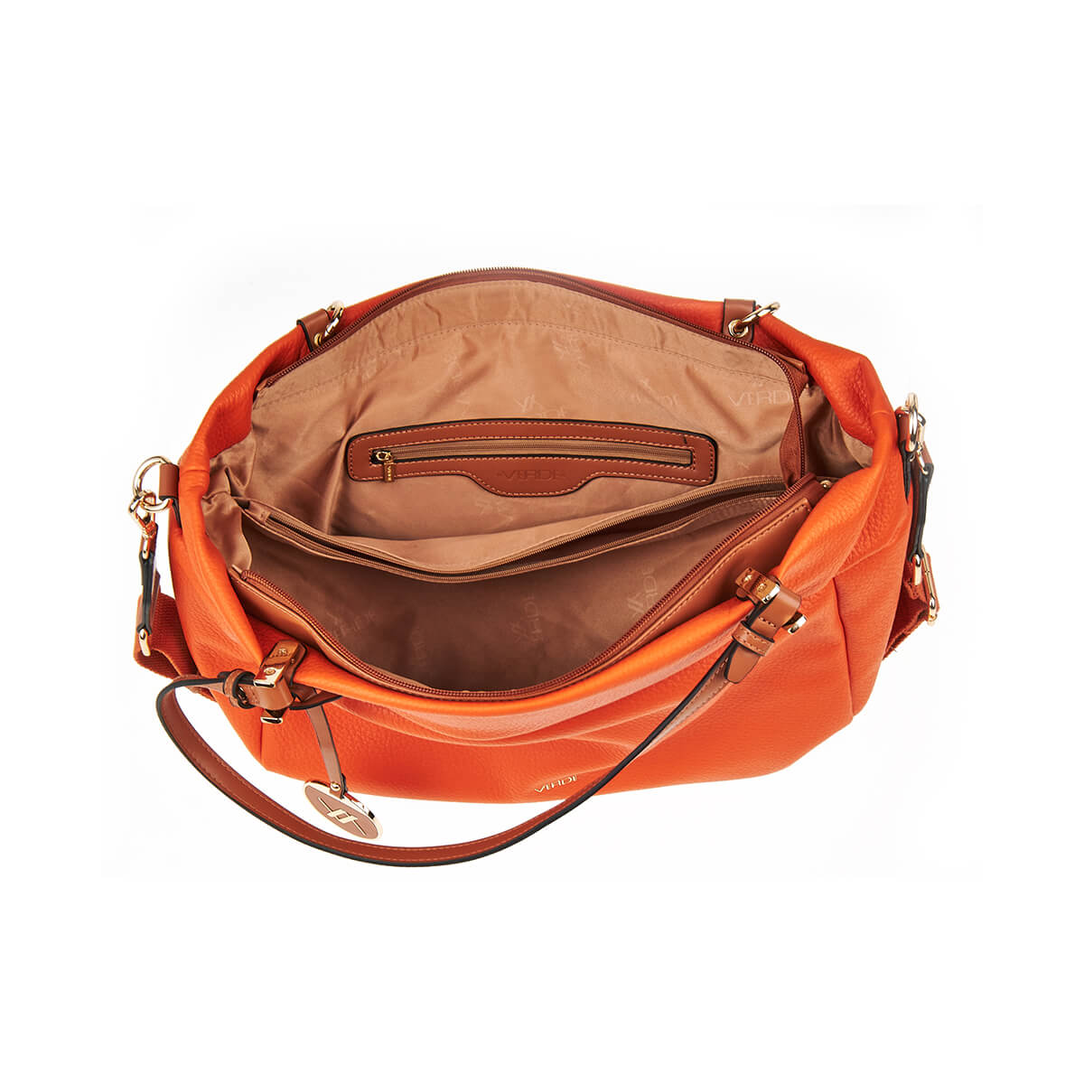 Verde Γυναικεία Τσάντα Ώμου 16-7388 Πορτοκαλί