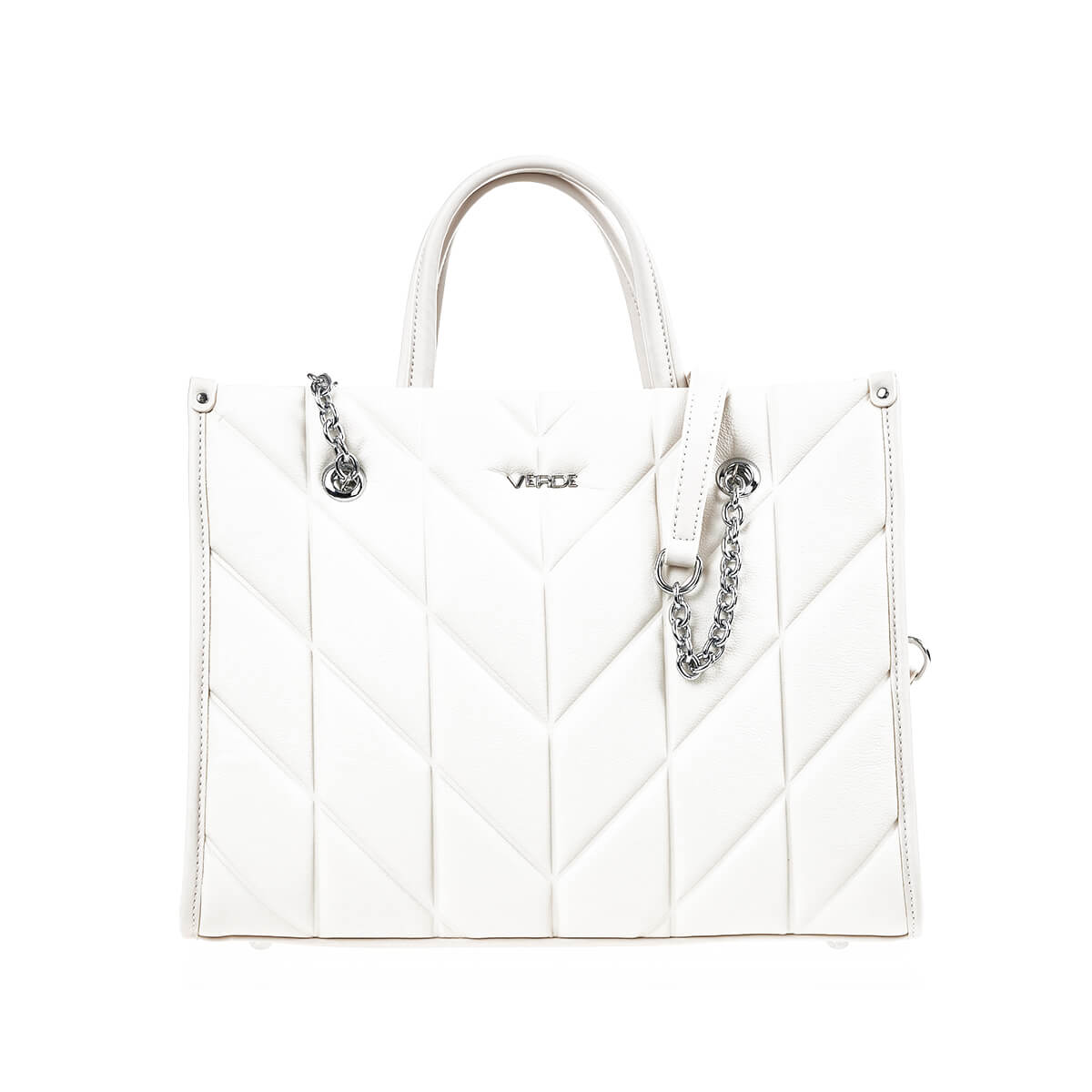 Verde Γυναικεία Τσάντα Χειρός-΄Ώμου 16-7390 Εκρού