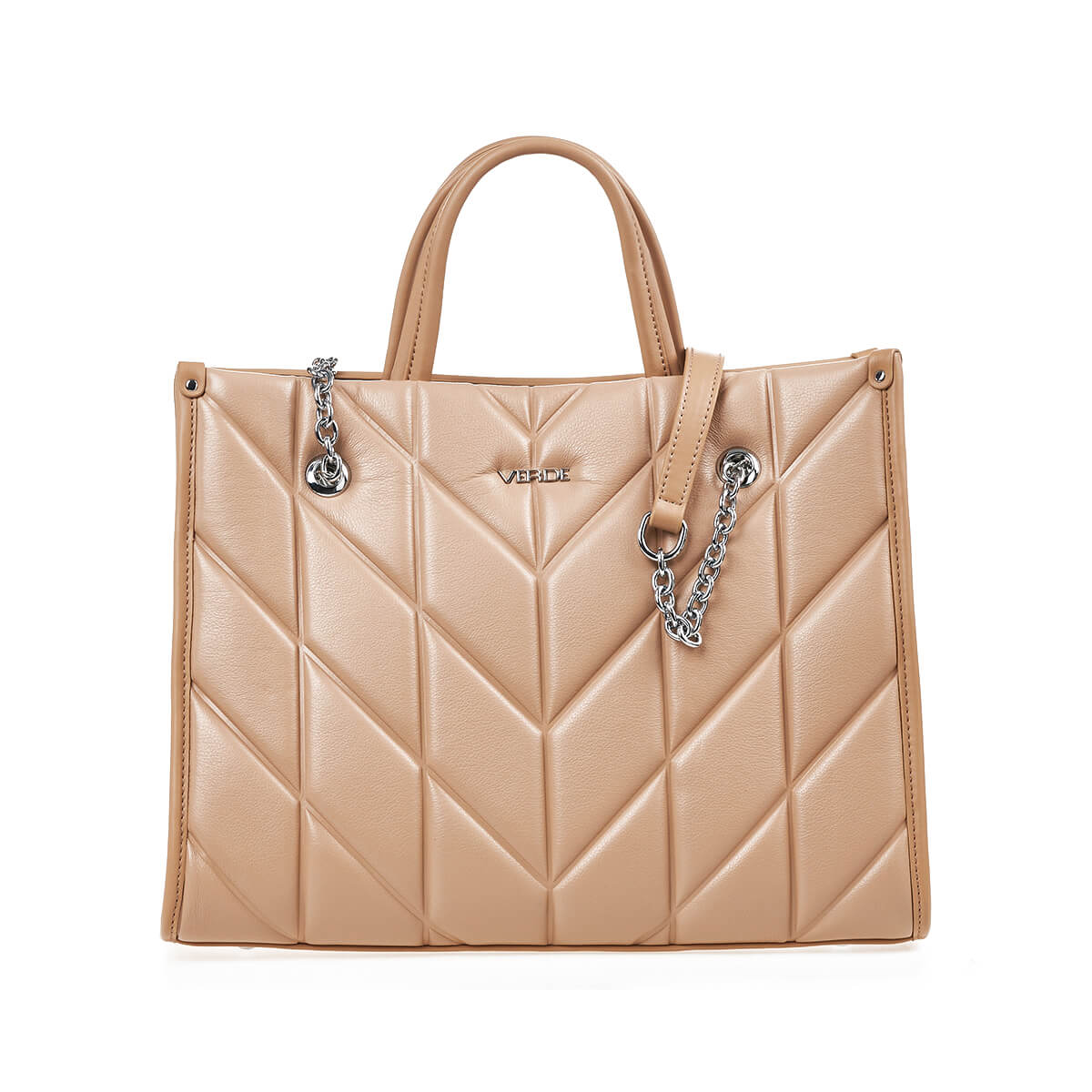 Verde Γυναικεία Τσάντα Χειρός-΄Ώμου 16-7390 Μπεζ