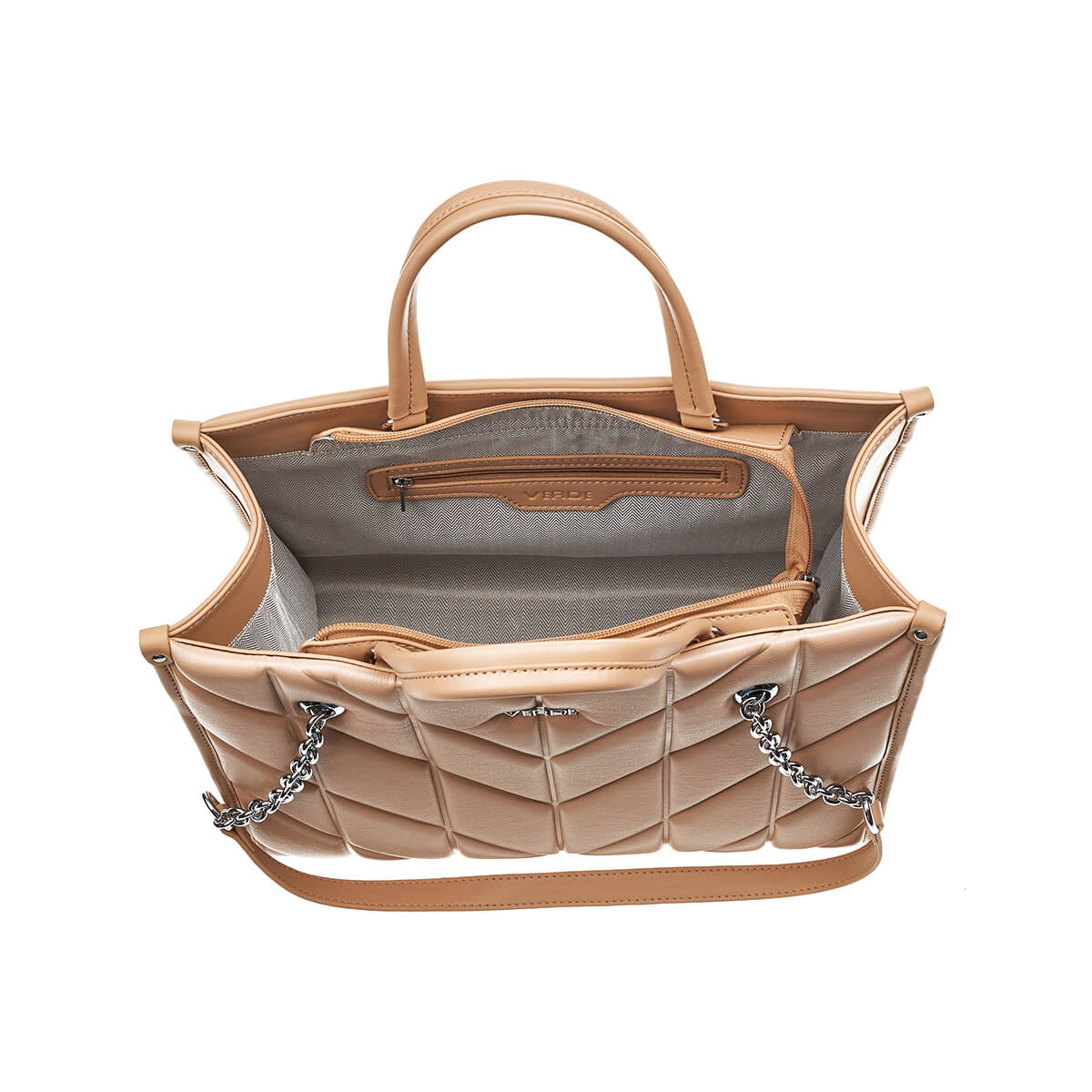 Verde Γυναικεία Τσάντα Χειρός-΄Ώμου 16-7390 Μπεζ