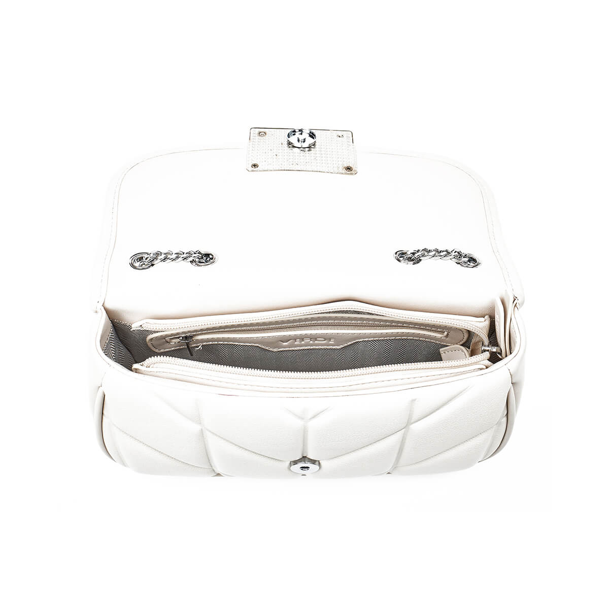 Verde Γυναικεία Τσάντα Χιαστί 16-7391 Εκρού