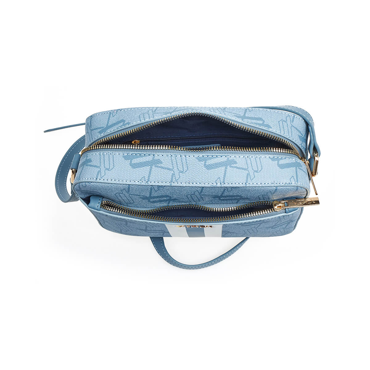 Verde Γυναικεία Τσάντα Χιαστί 16-7399 Μπλε