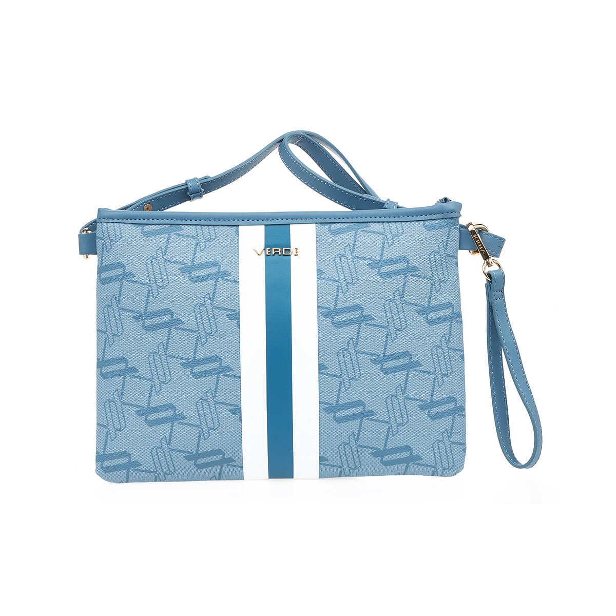 Verde Γυναικεία Τσάντα Χιαστί 16-7401 Μπλε