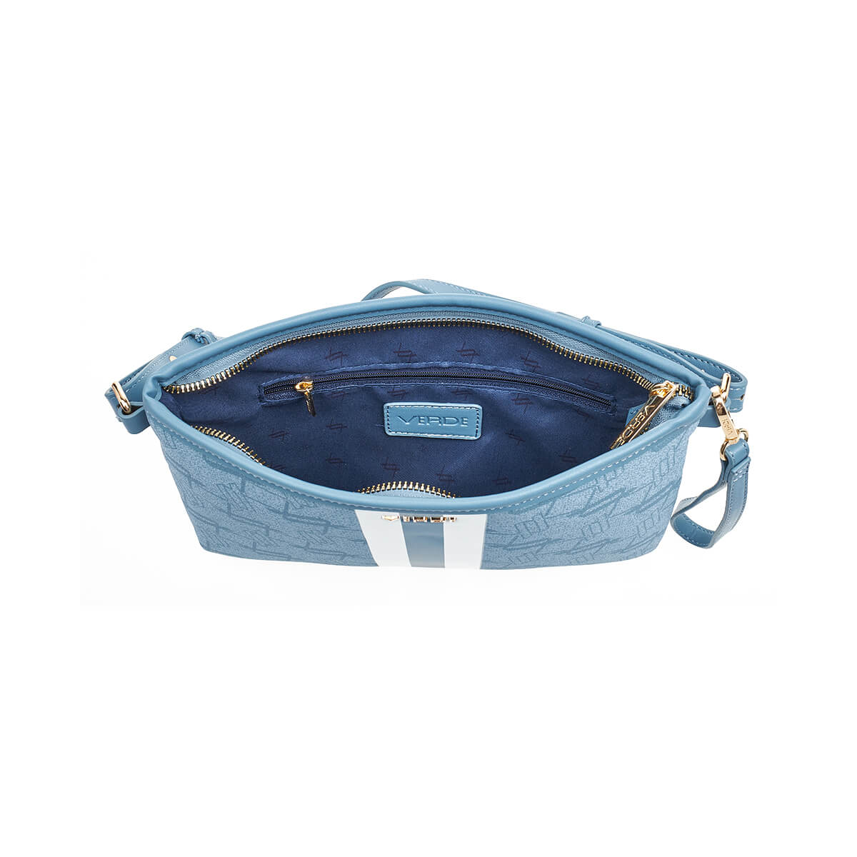 Verde Γυναικεία Τσάντα Χιαστί 16-7401 Μπλε