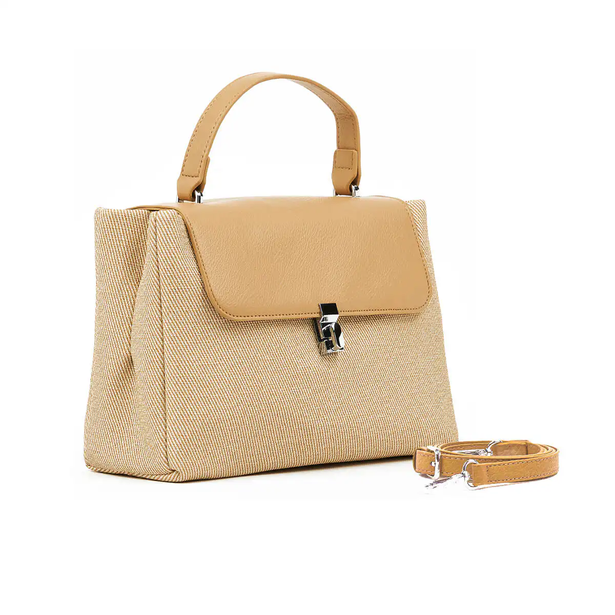 Verde Γυναικεία Τσάντα Χειρός-΄Ώμου 16-7406 Μπεζ