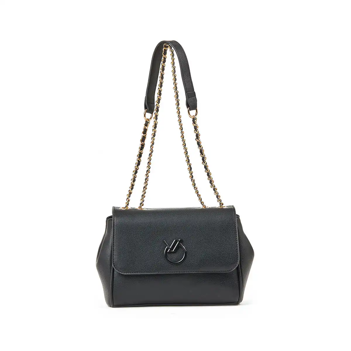 Verde Γυναικεία Τσάντα Ώμου 16-7408 Μαύρο