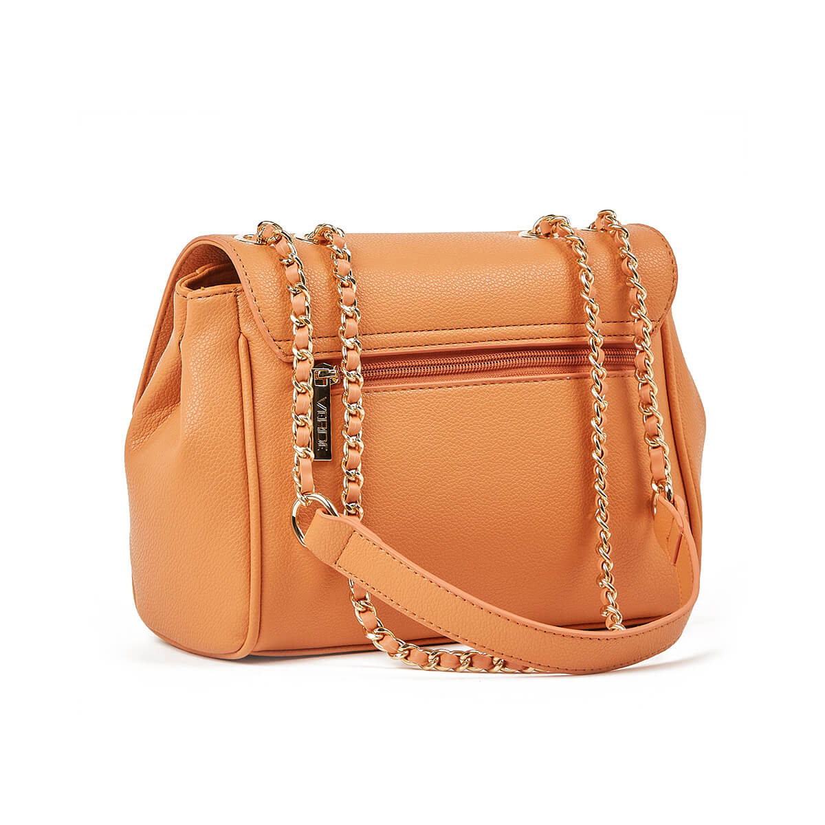 Verde Γυναικεία Τσάντα Ώμου 16-7408 Πορτοκαλί