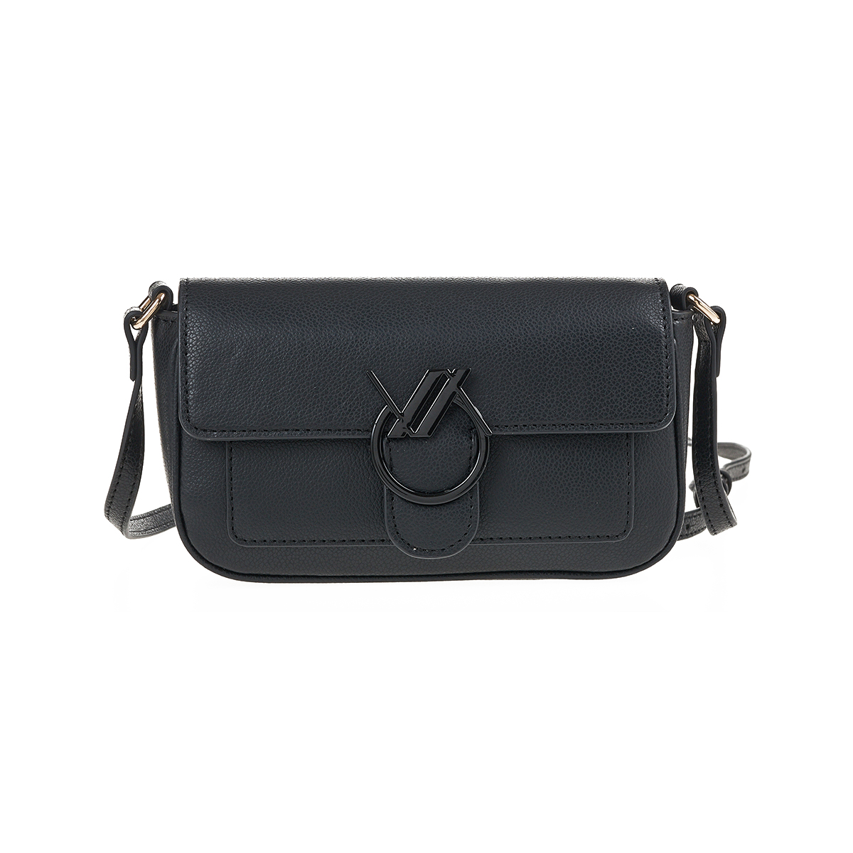 Verde Γυναικεία Τσάντα Χιαστί 16-7409 Μαύρο