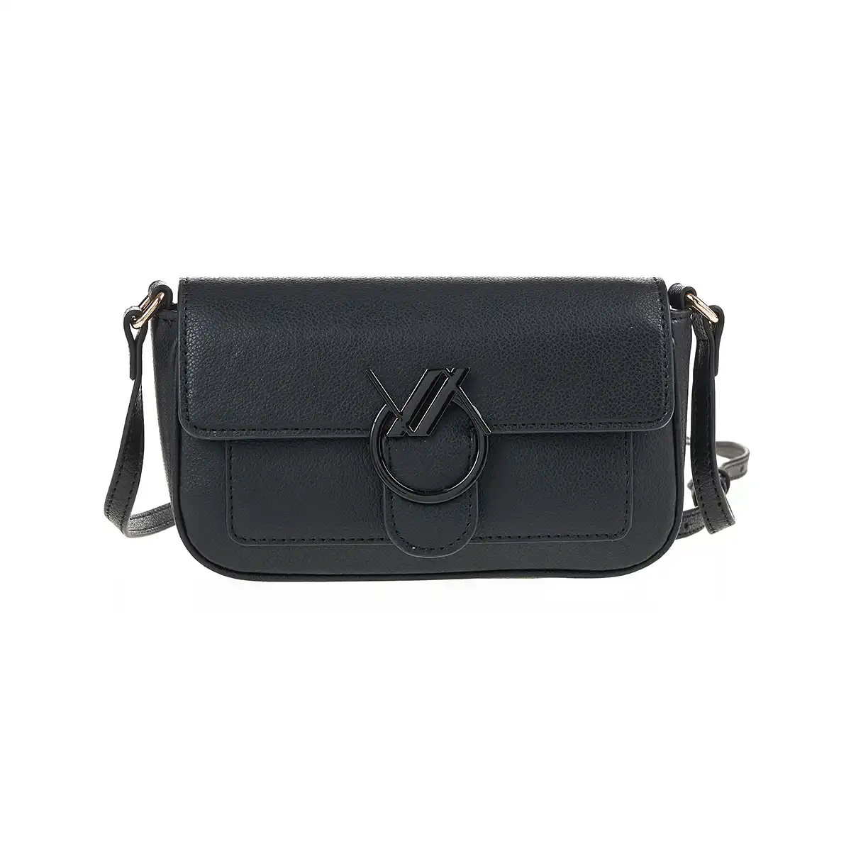 Verde Γυναικεία Τσάντα Χιαστί 16-7409 Μαύρο