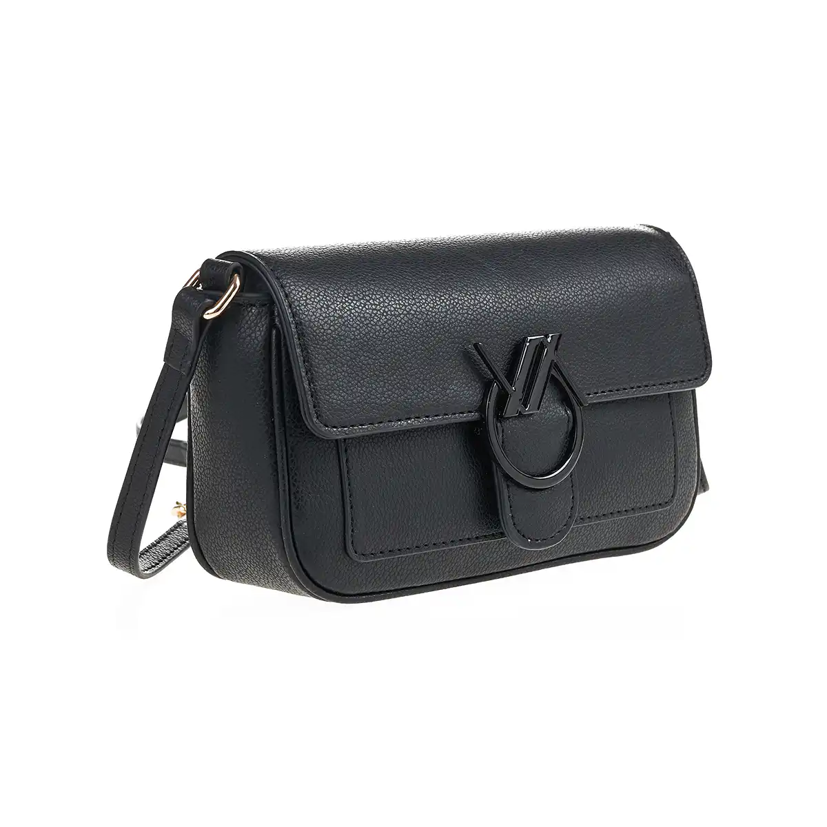 Verde Γυναικεία Τσάντα Χιαστί 16-7409 Μαύρο